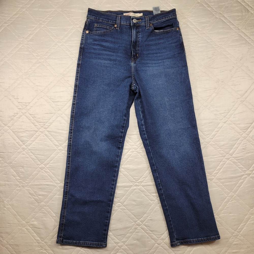 Levi Strauss Signature Vintage High Rise Straight blue jeans size 8